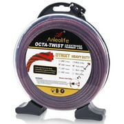 A ANLEOLIFE 1-Pound Heavy Duty Octa-Twist .105-Inch-by-256-ft Trimmer Line Donut,OTRIXT Co-Extruded Multi-Edge Spiral Weed Eater String, Red